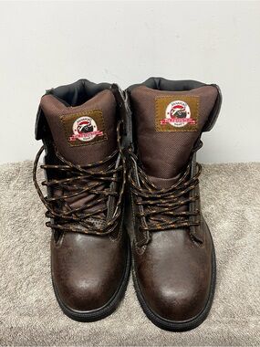 Brahma Mens MNBR0340100 Brown Raid Boots Steel Toe Sz 14 Work Boots NEW NO BOX